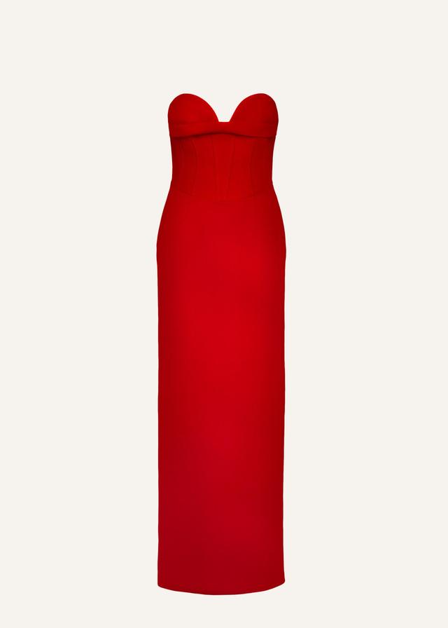 Bustier gown in red Product Image