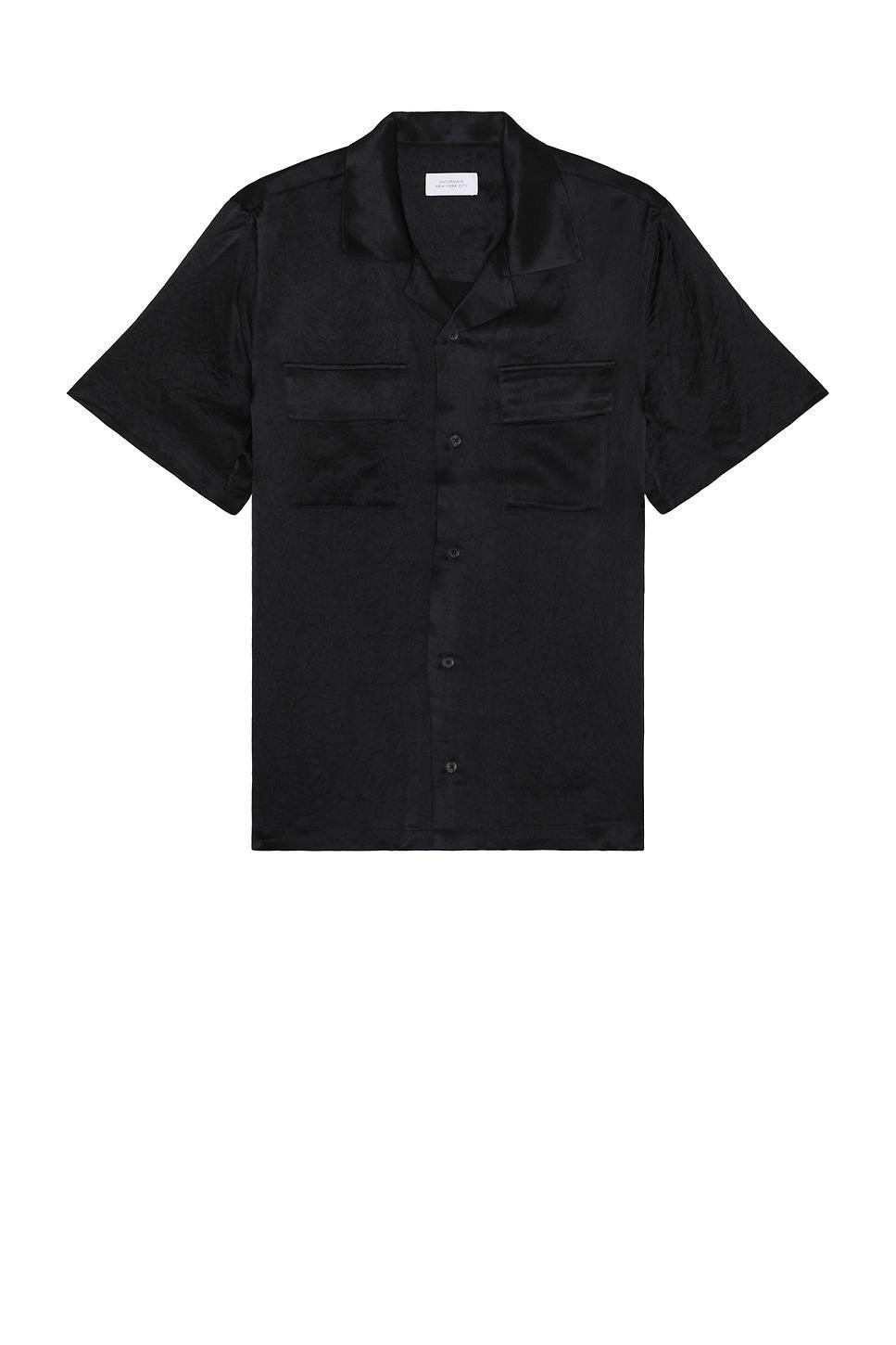 SATURDAYS NYC Canty Crinkled Satin Shirt Product Image