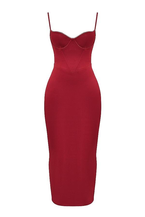 Stefania Ruby Corset Maxi Dress Product Image