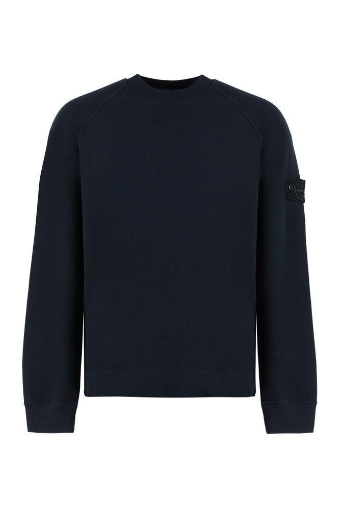 Logo Patch Crewneck Sweatshirt In Blue Product Image