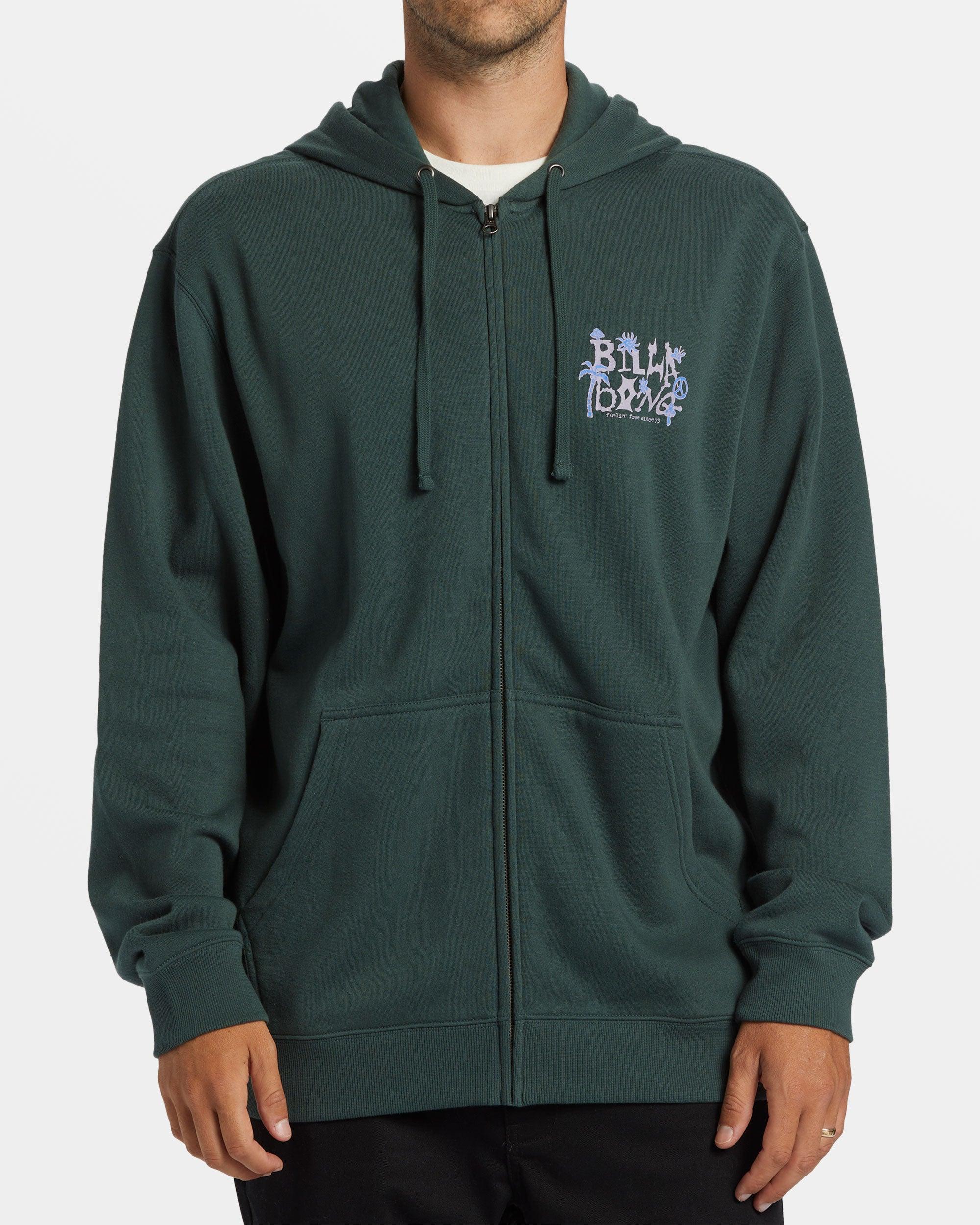 Short Sands Zip Hoodie - Forest Green Male Product Image