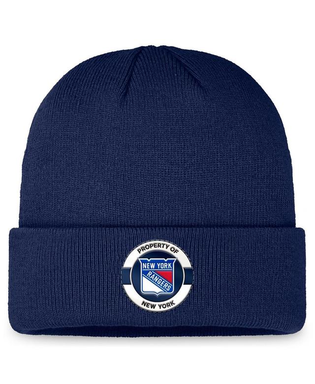 Fanatics Mens Navy New York Rangers Authentic Pro Training Camp Cuffed Knit Hat Product Image