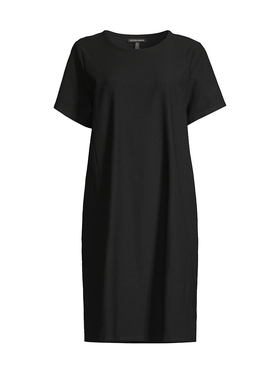 Scoop-Neck Stretch Crepe Midi T-Shirt Dress Product Image