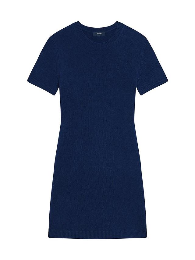 Womens Felted Wool-Cashmere Crewneck Dress Product Image