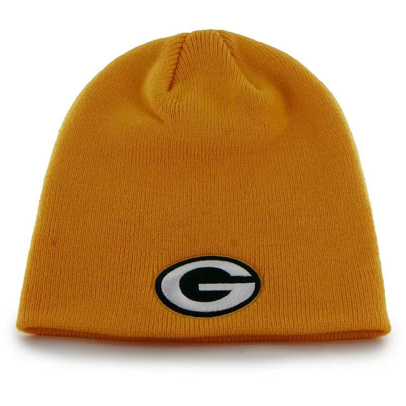 Mens Gold Green Bay Packers Secondary Logo Knit Beanie Product Image