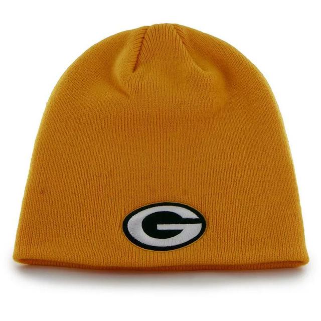 Mens Gold Green Bay Packers Secondary Logo Knit Beanie Product Image