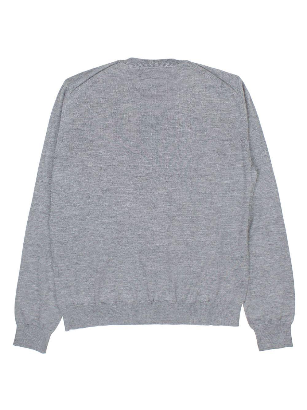 Ma Logo-embroidered Sweatshirt In Grey Product Image