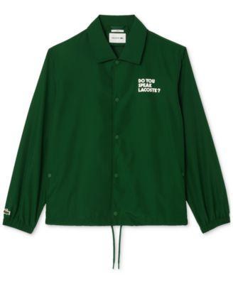 Lacoste Mens Lightweight Snap-Front Coach Jacket Product Image