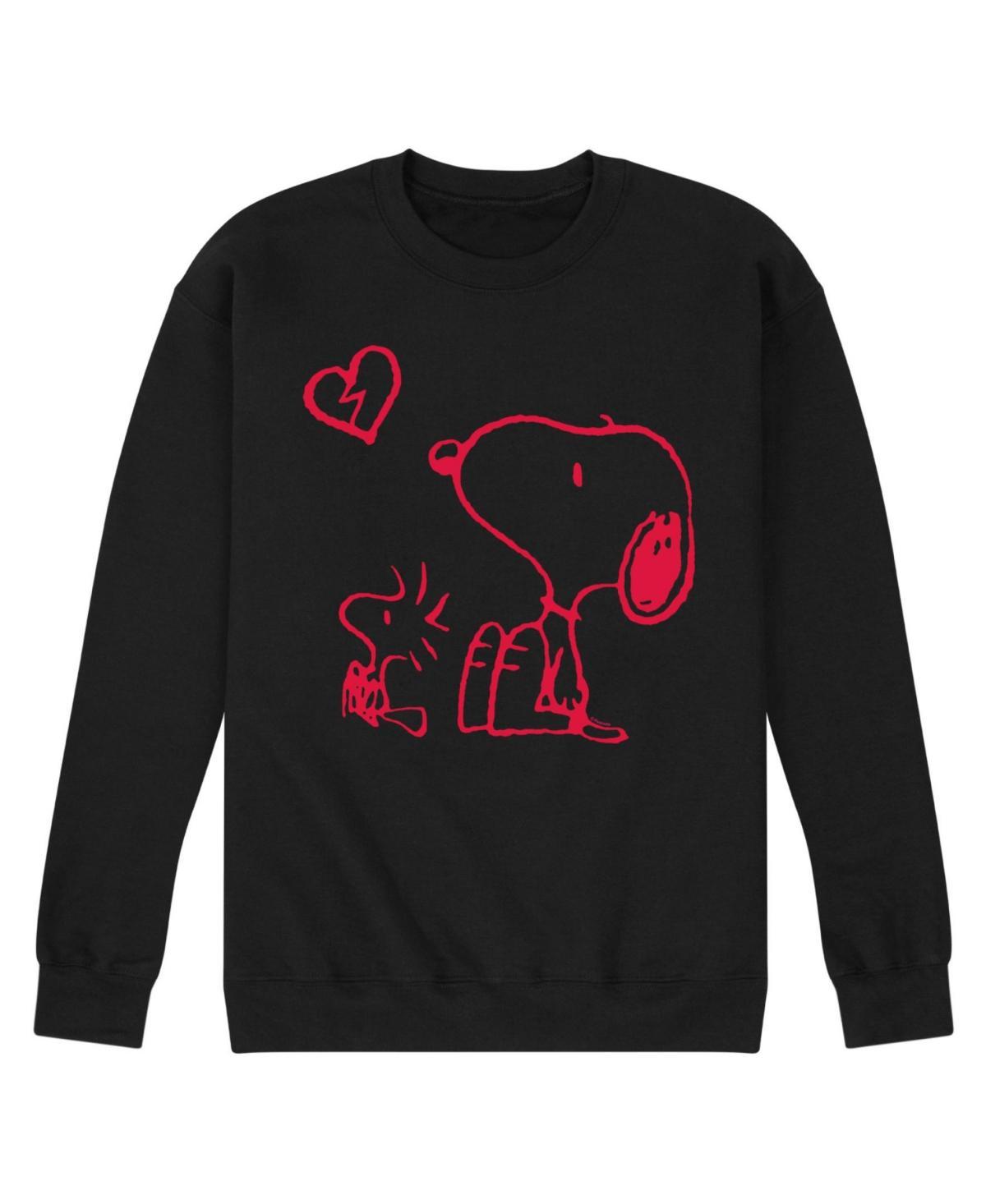 Airwaves Mens Peanuts Long Sleeve Crew Fleece Sweatshirt Product Image