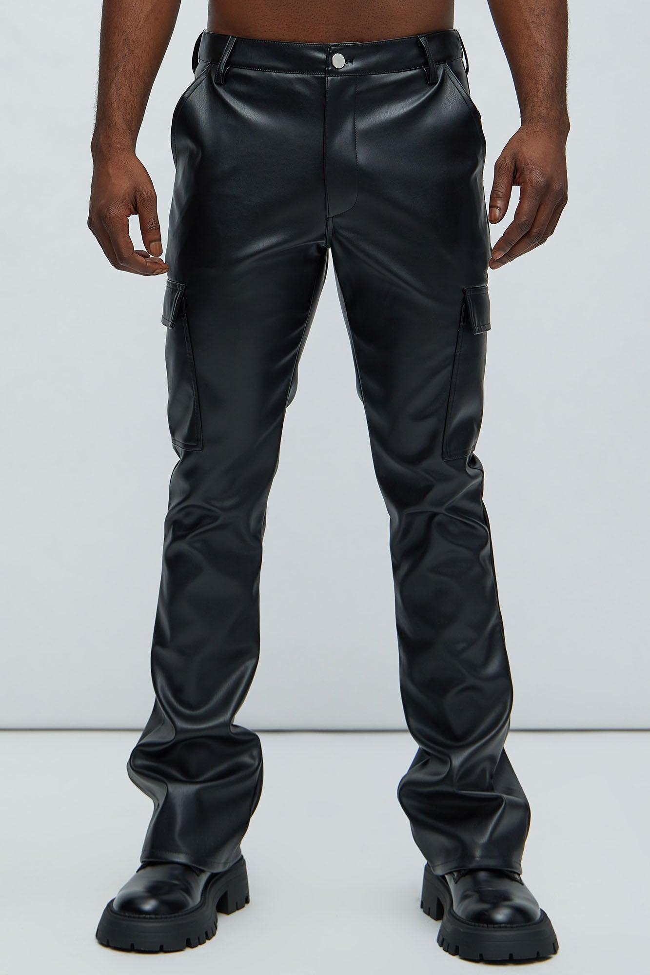 Royce Faux Leather Pants - Black Product Image