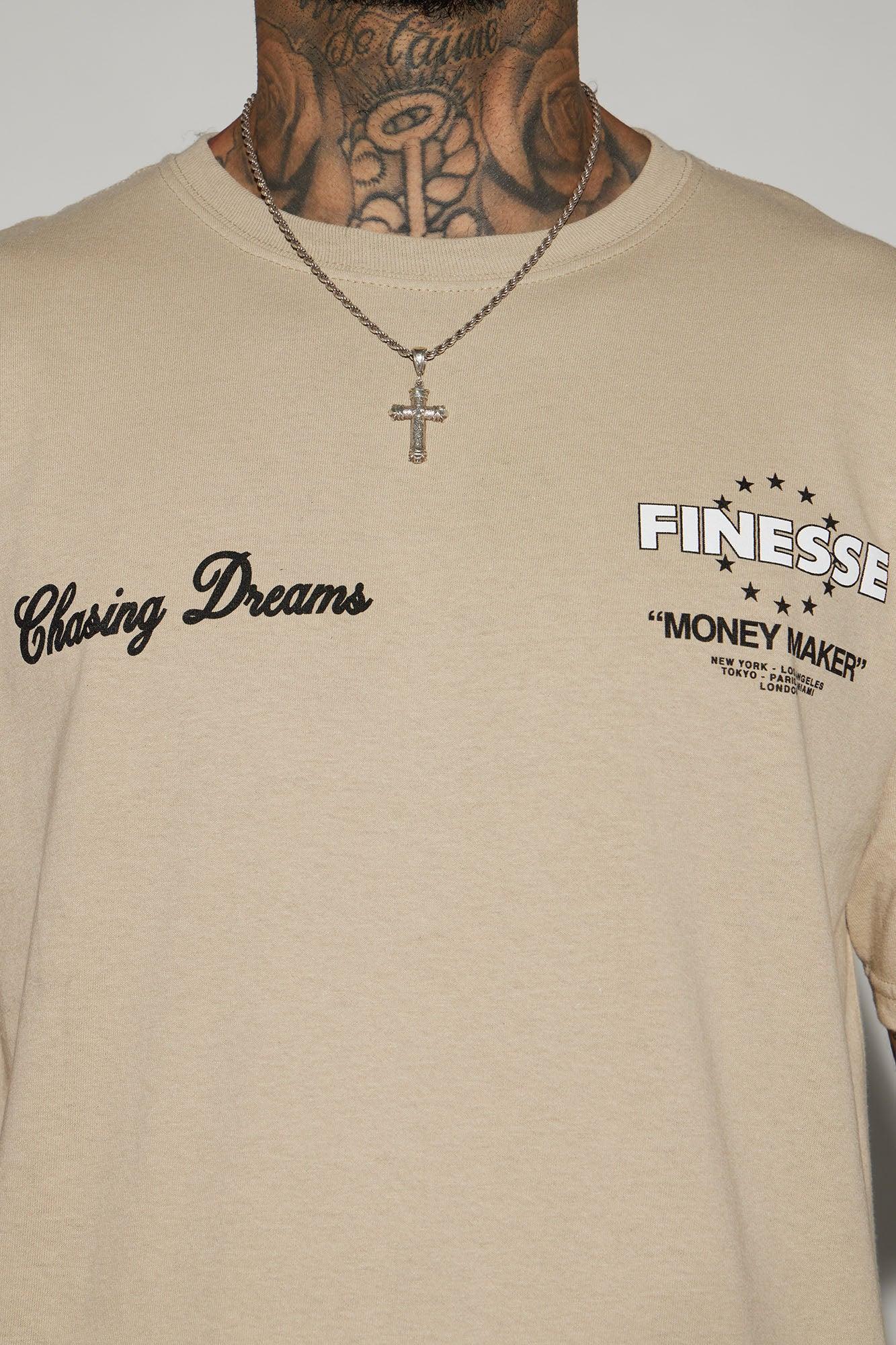 Finesse Money Maker Short Sleeve Tee - Sand Product Image