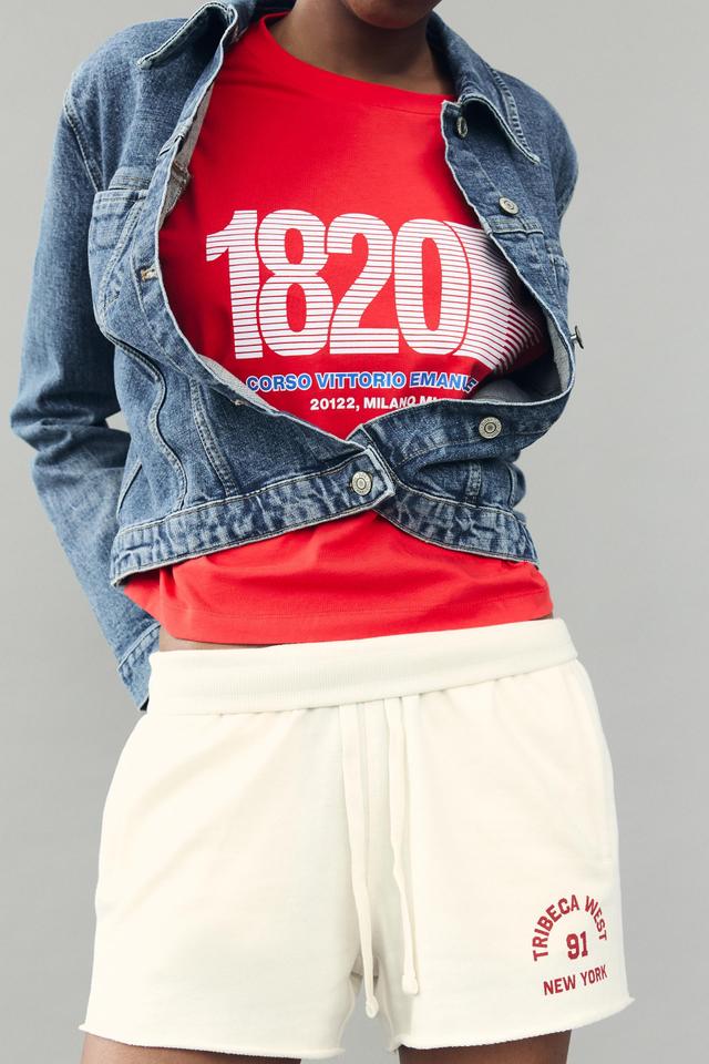 TEXT PRINT CROP TOP Product Image