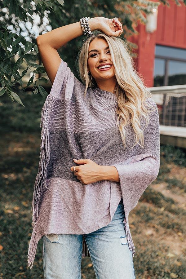 Cozy On The Coast Poncho Product Image