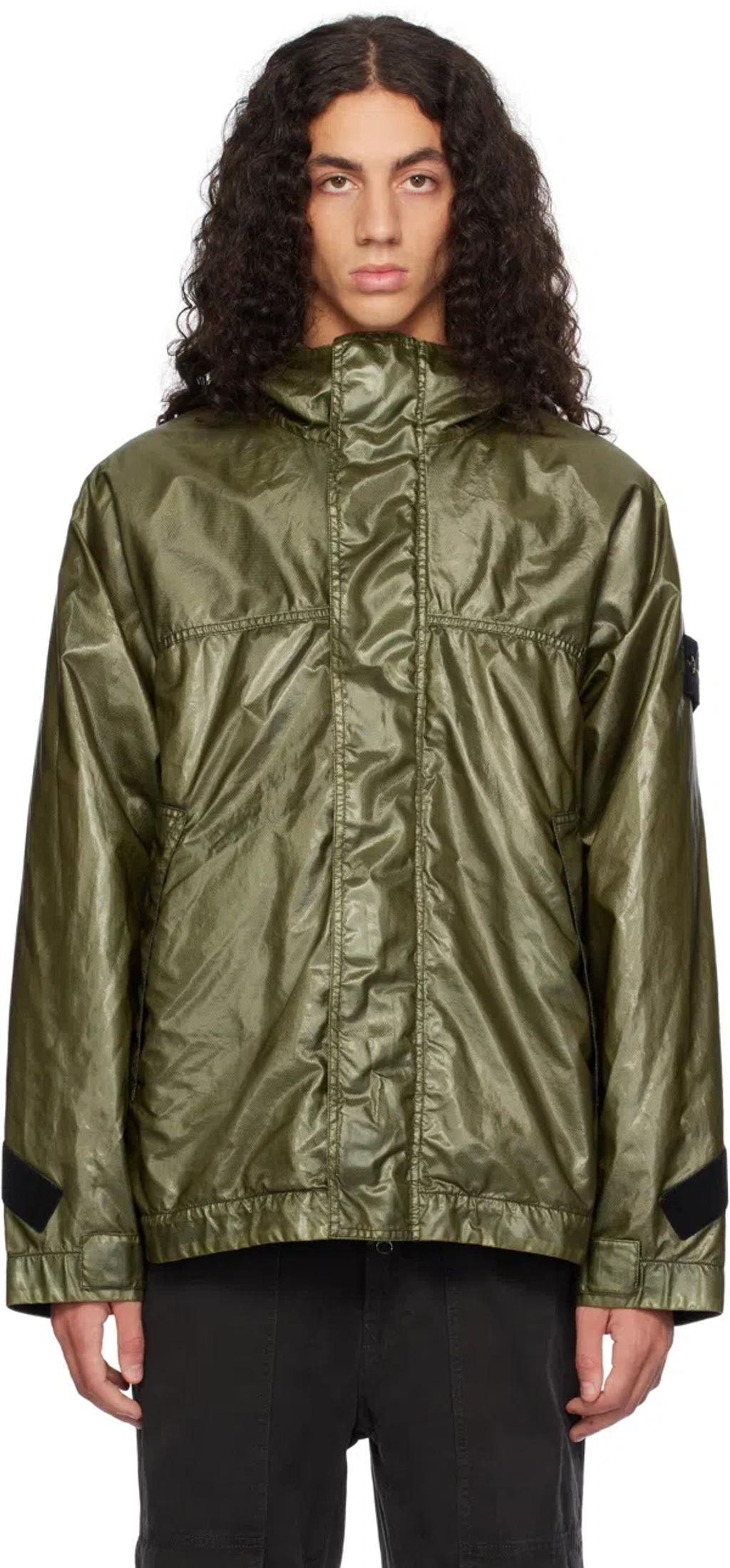 STONE ISLAND Green 45831 Glass Cover-tc Jacket Product Image