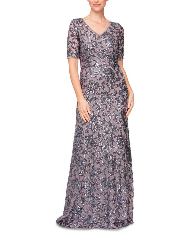 Alex Evenings Sequin A-Line Evening Gown Product Image