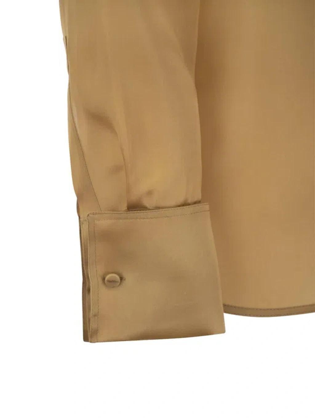 MAX MARA Nola Silk Organza Shirt In Brown Product Image