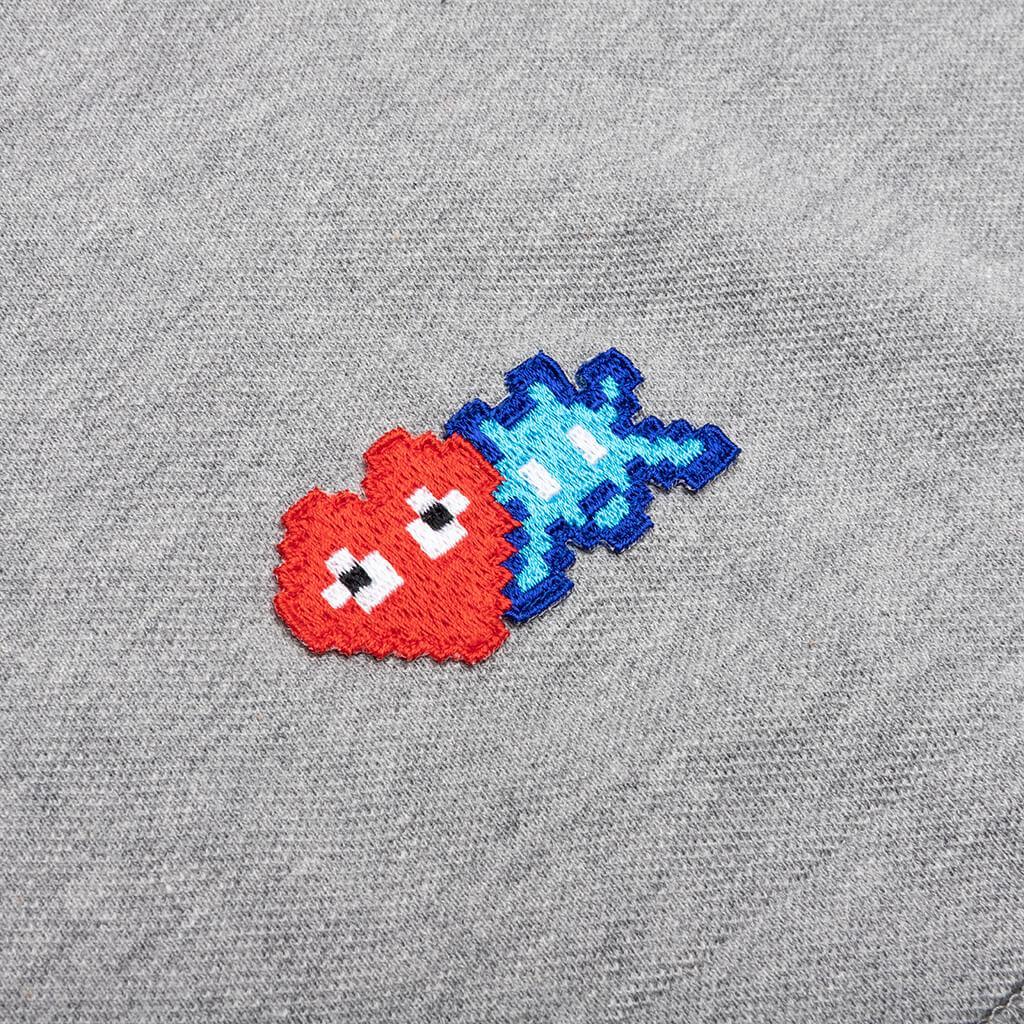 Comme des Garcons PLAY x the Artist Invader Polo - Grey Male Product Image