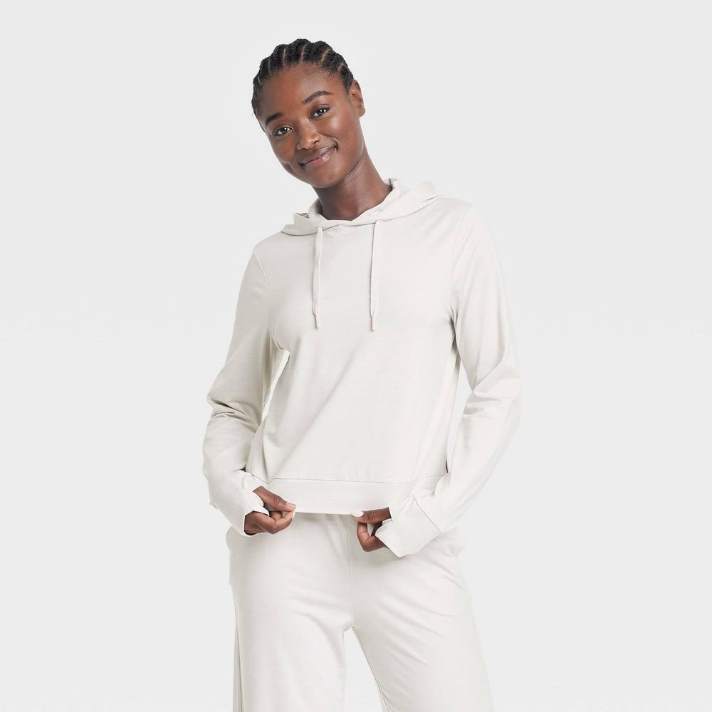 Womens Soft Stretch Hooded Sweatshirt - All In Motion Heathered XS product image