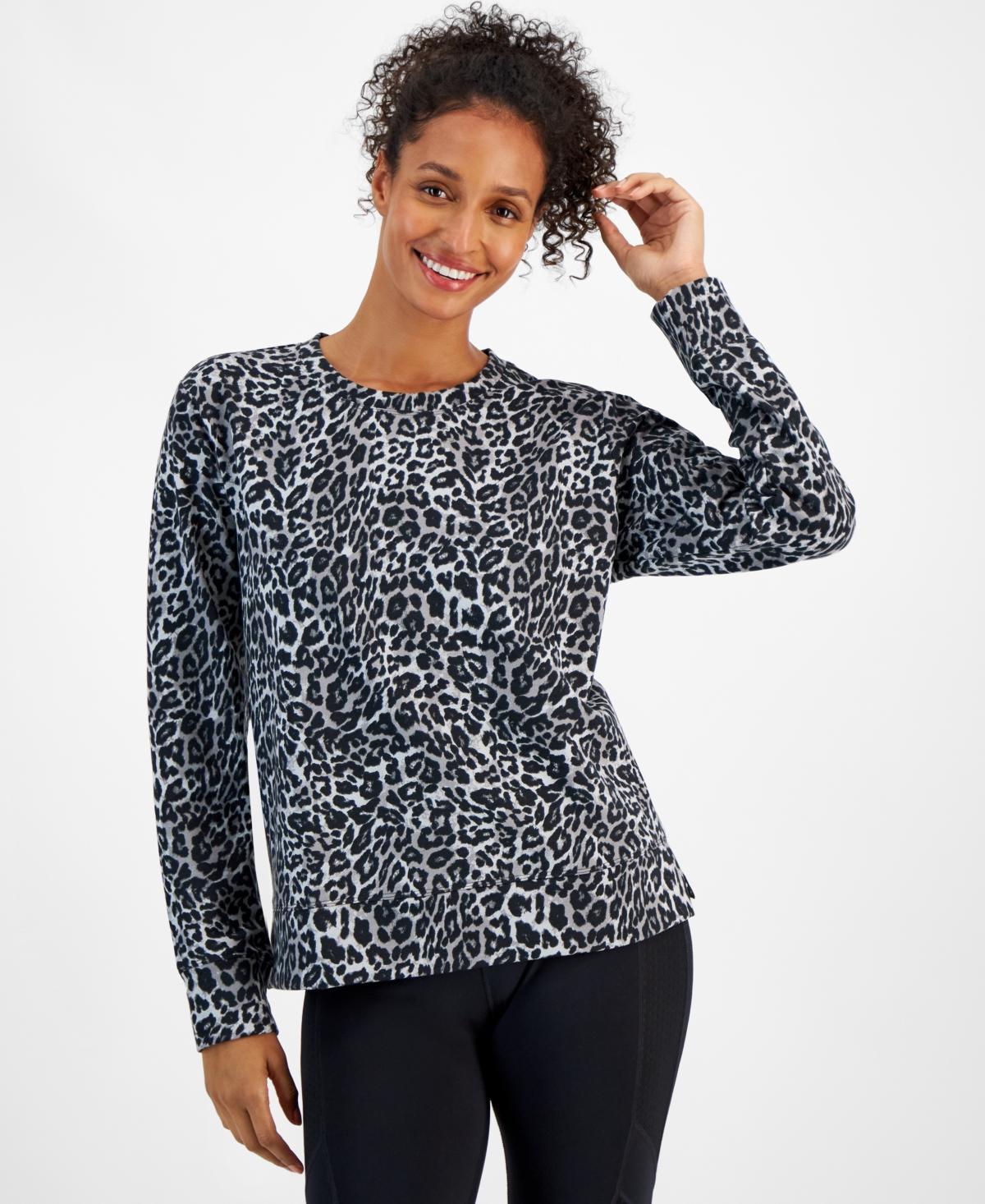 Id Ideology Womens Animal-Print Fleece Sweatshirt, Created for Macys product image