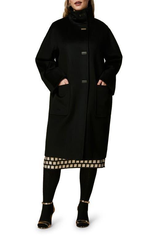 Marina Rinaldi Pure Wool Broadcloth Coat Product Image