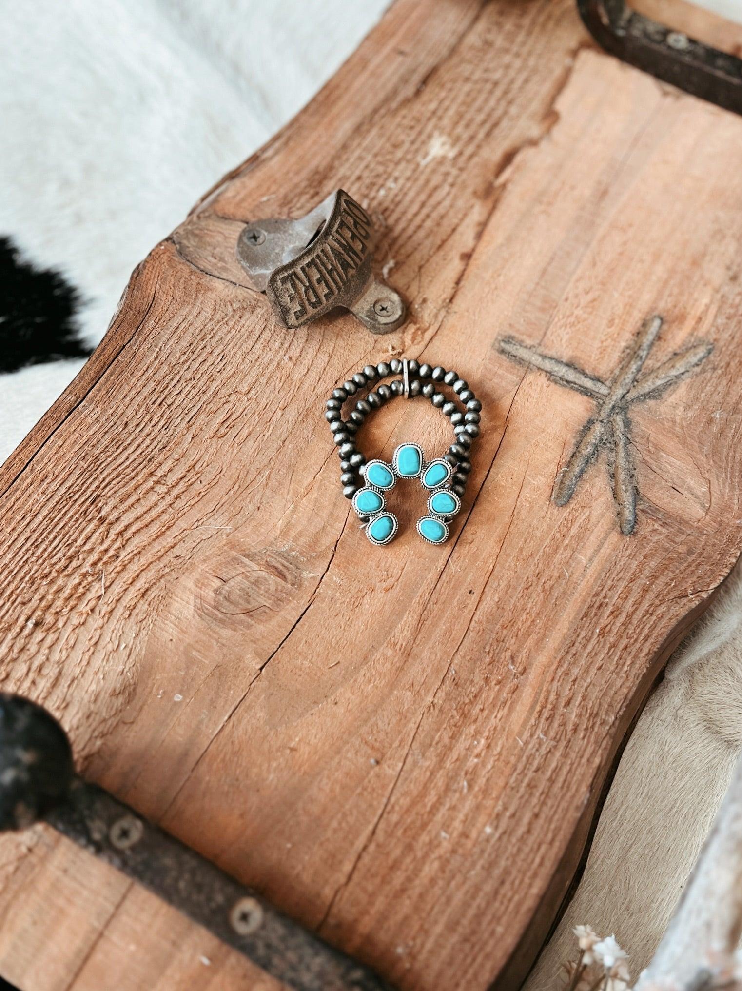 Turquoise Squash Double Strand Stretch Bracelet Product Image