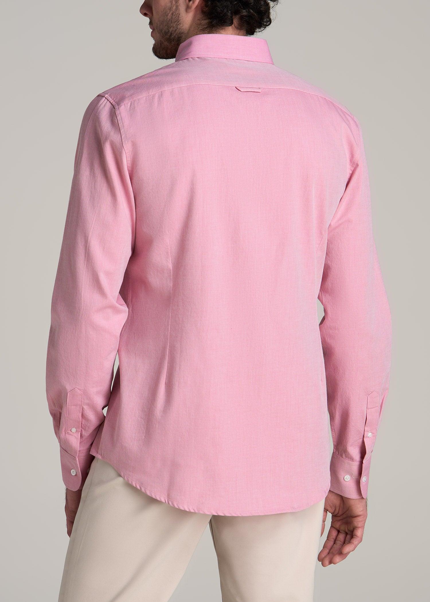 Soft-Wash Button-Up Shirt for Tall Men in Soft Rose Product Image