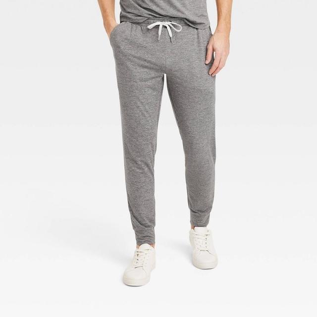 Mens Soft Stretch Joggers - All In Motion Heathered Black Product Image