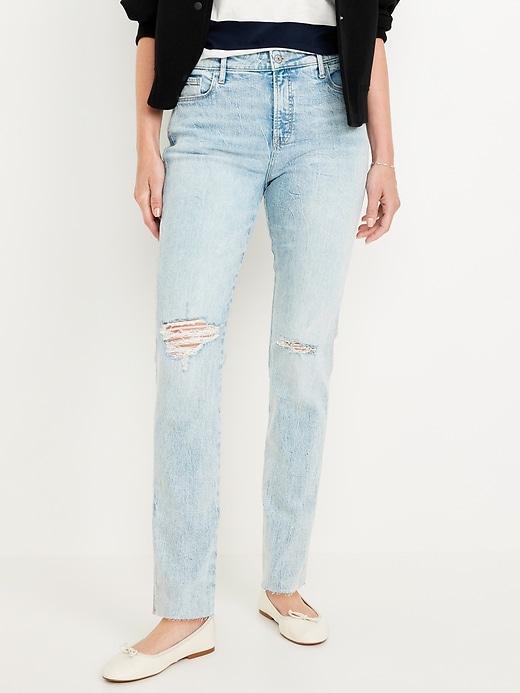 High-Waisted Vintage Slim Jeans Product Image