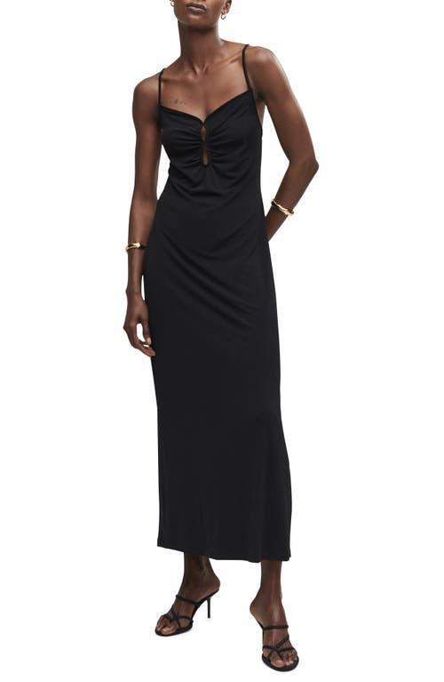 MANGO Cutout Maxi Dress Product Image