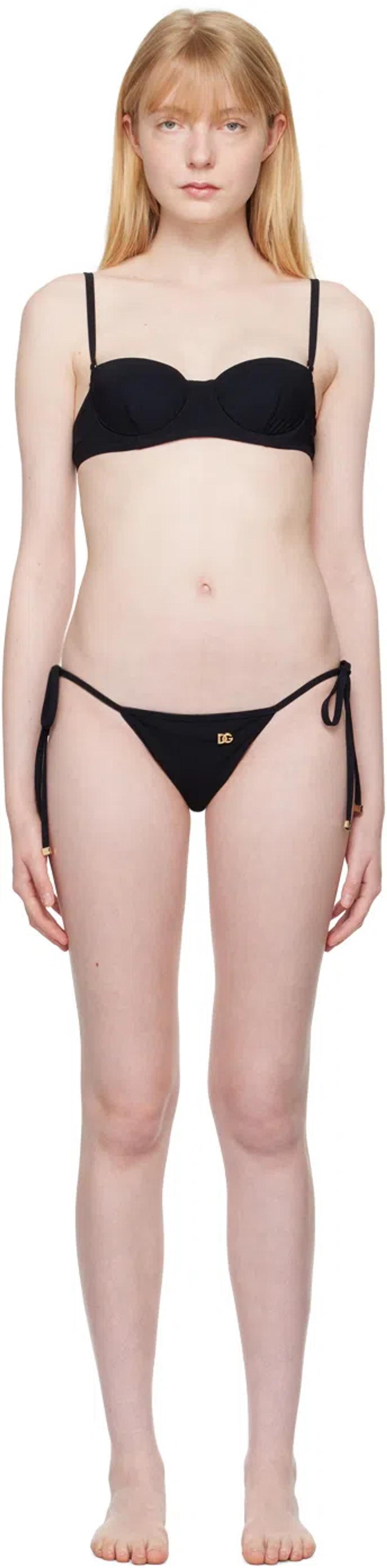 Black Balconette Bikini In N0000 Nero Product Image