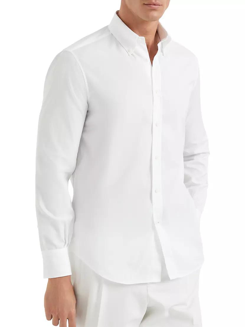 Twill Basic Fit Shirt with Button Down Collar Product Image