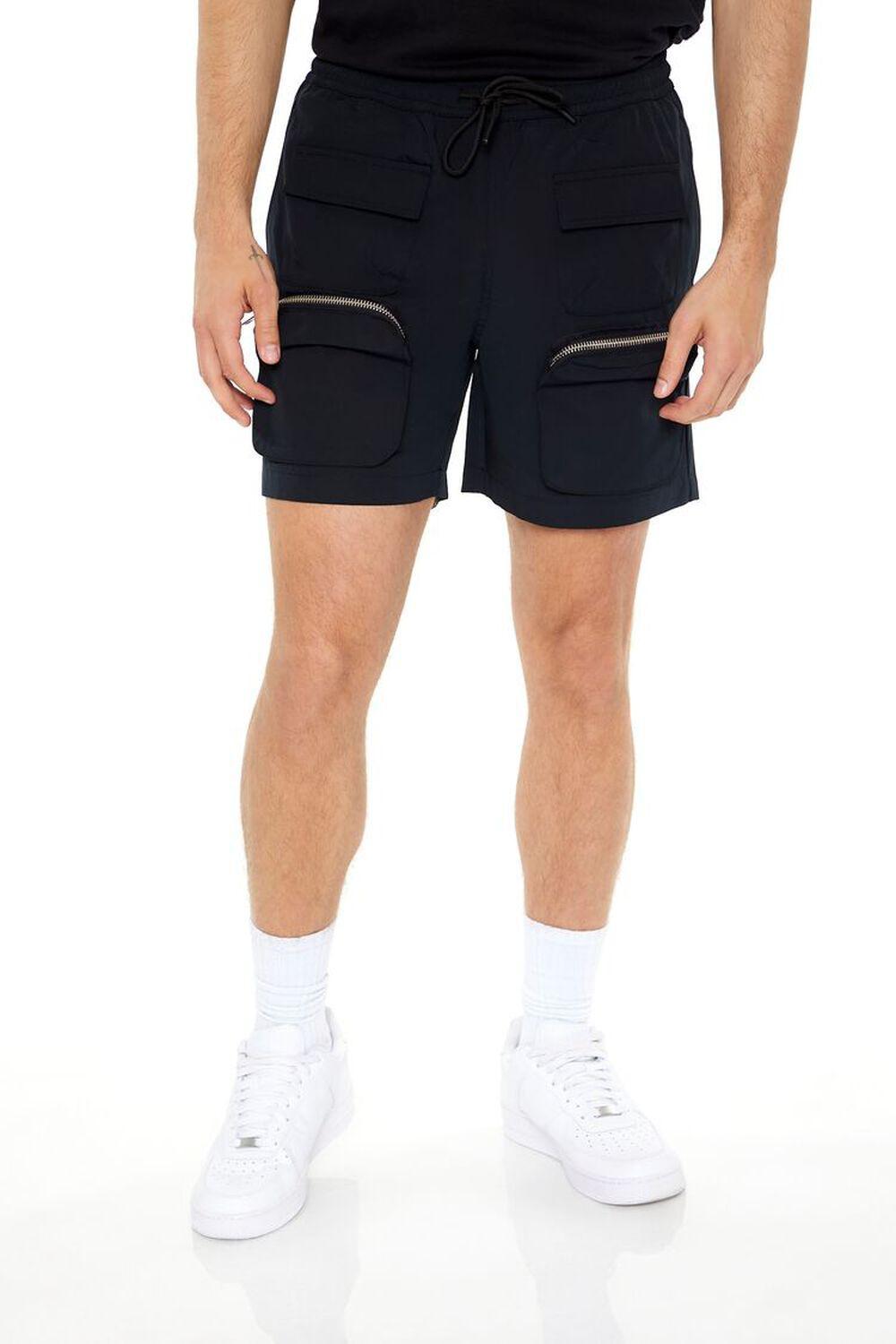 Mid-Rise Drawstring Cargo Shorts | Forever 21 Product Image