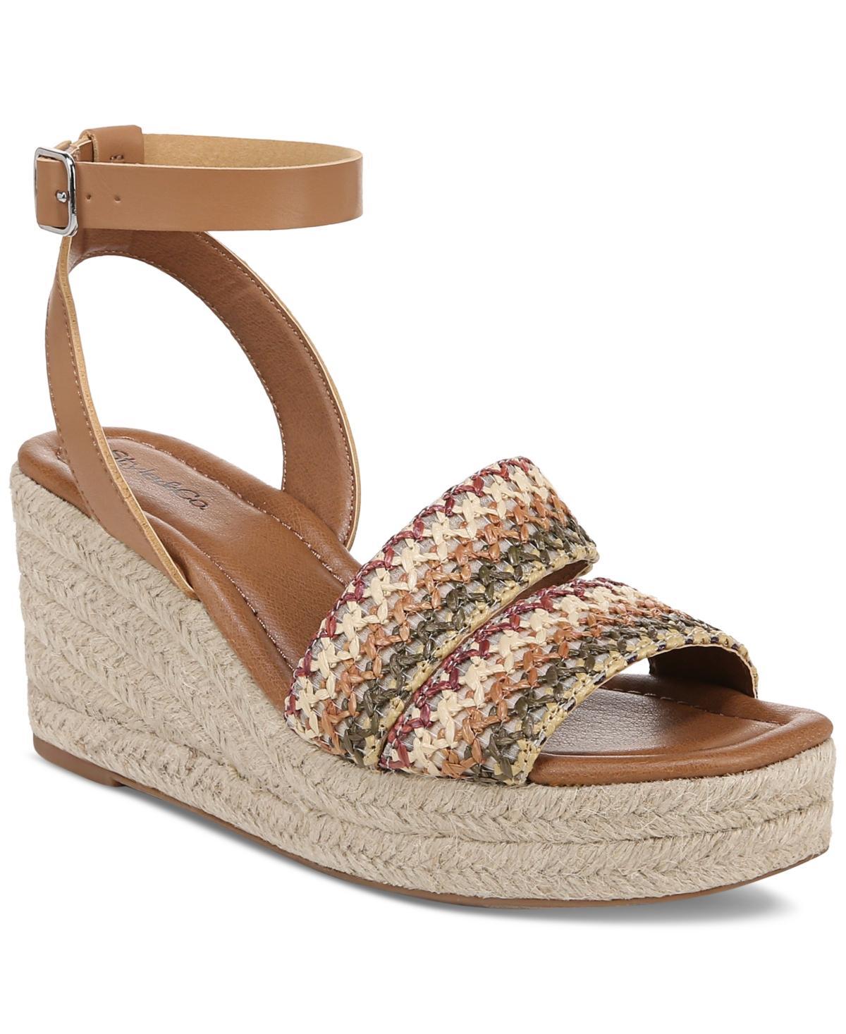 Style & Co Womens Cecilliaa Strappy Woven Wedge Sandals, Created for Macys - Black Product Image