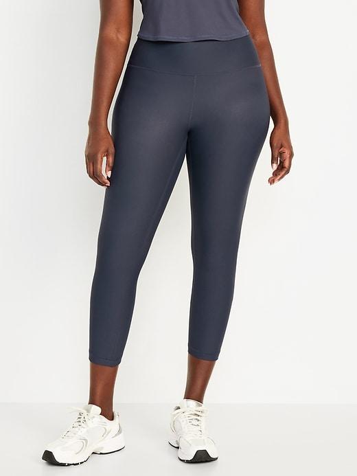 High-Waisted PowerSoft Crop Leggings Product Image