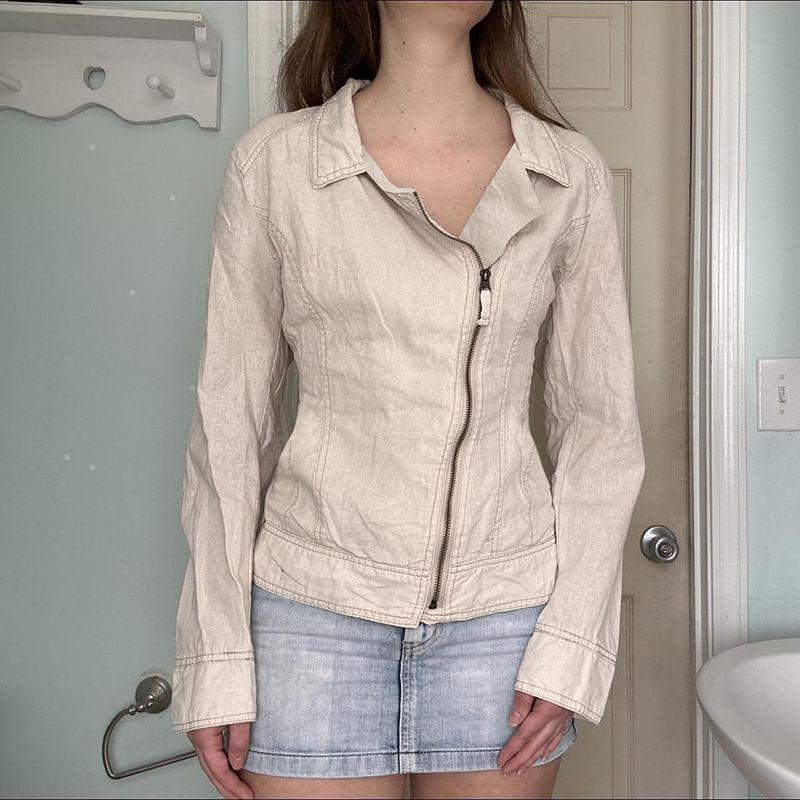 Plain Zip Jacket Product Image