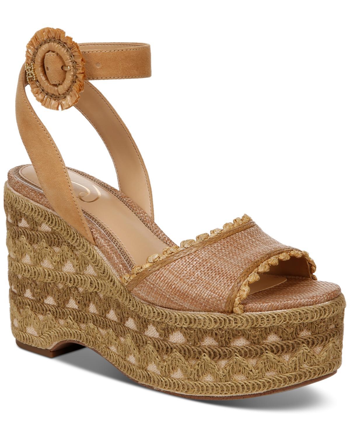 Sam Edelman Womens Amber Two-Piece Sculpted Platform Wedge Sandals Product Image