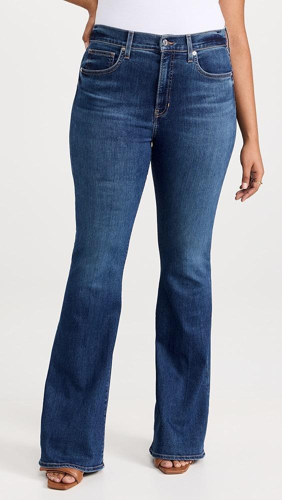 Veronica Beard Jean Beverly High Rise Skinny Flare Jeans | Shopbop Product Image