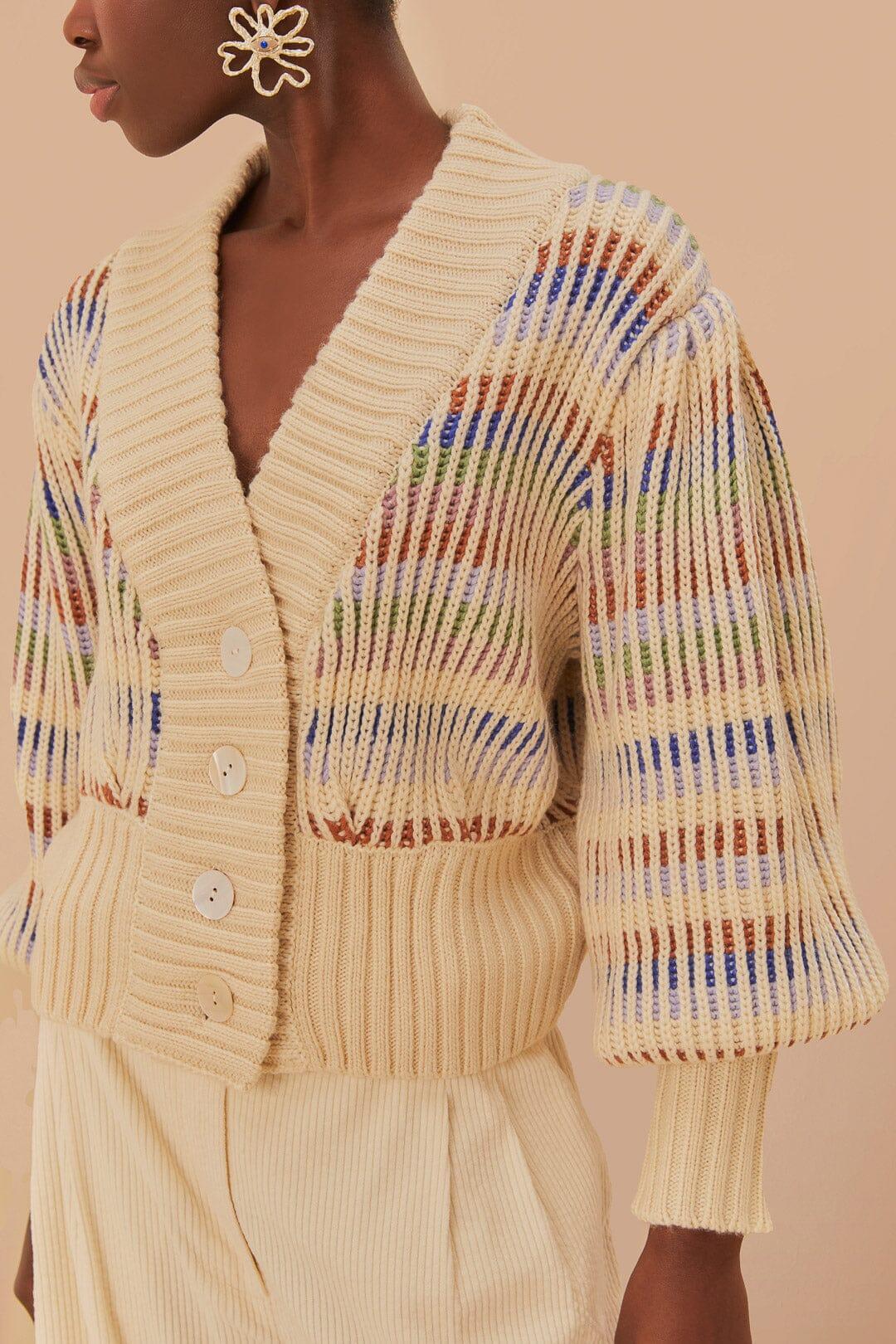 Bold Stitch Knit Cardigan Product Image