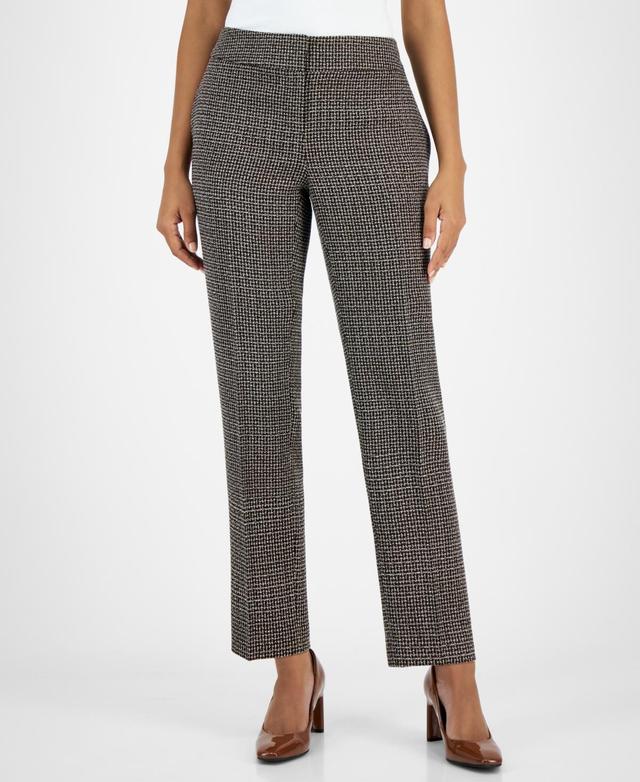 Kasper Womens Tweed Slim-Leg Pants Product Image