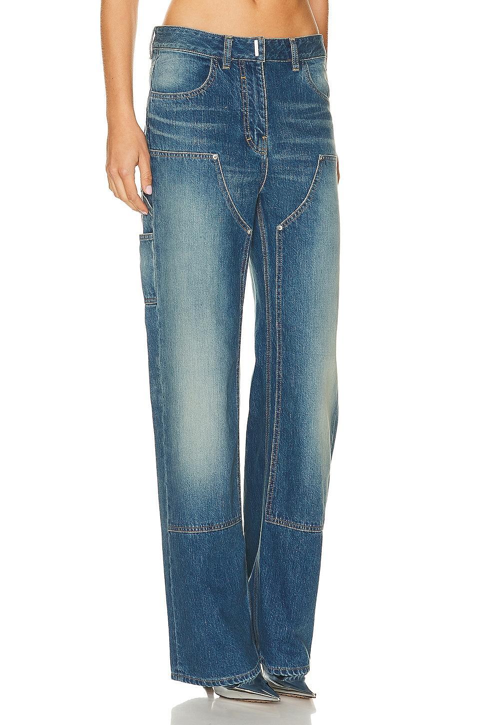 Givenchy Patches Wide Leg in Deep Blue - Blue. Size 28 (also in 26). Product Image