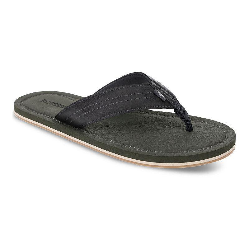 Dockers Elevated Mens Flip Flop Sandals Green Product Image