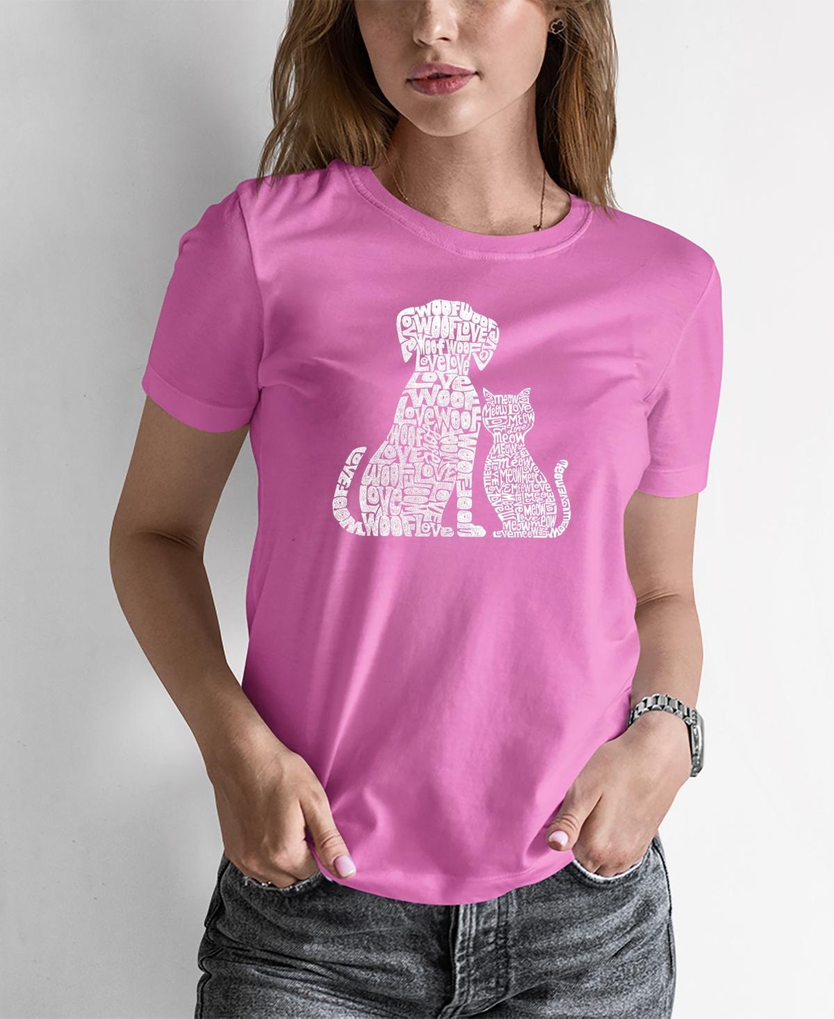 Womens Word Art Dogs and Cats T-shirt Product Image