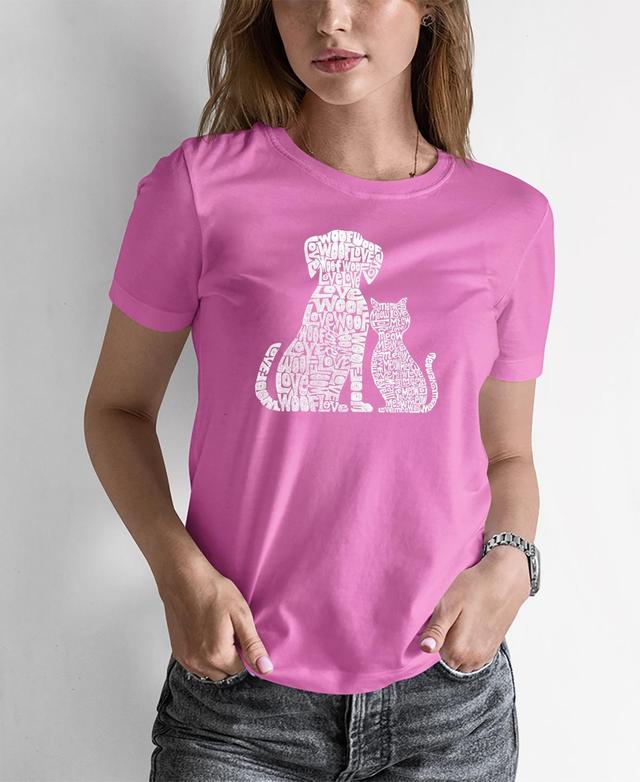 Womens Word Art Dogs and Cats T-shirt Product Image