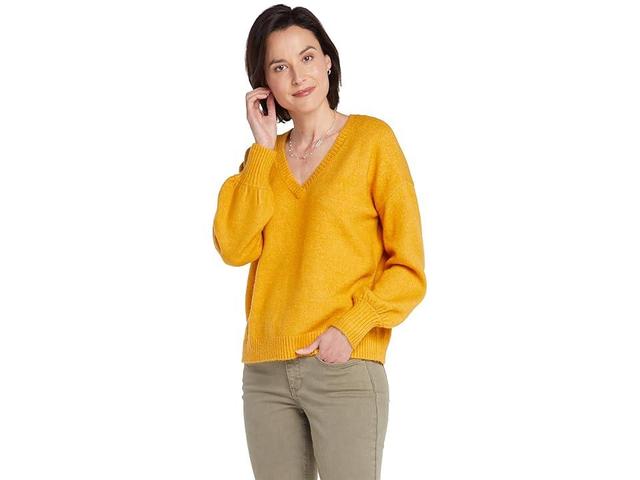 NYDJ V-Neck Sweater (Honeycomb) Women's Clothing Product Image