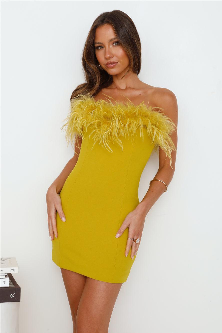 RUNAWAY Valentina Mini Dress Citrus Product Image