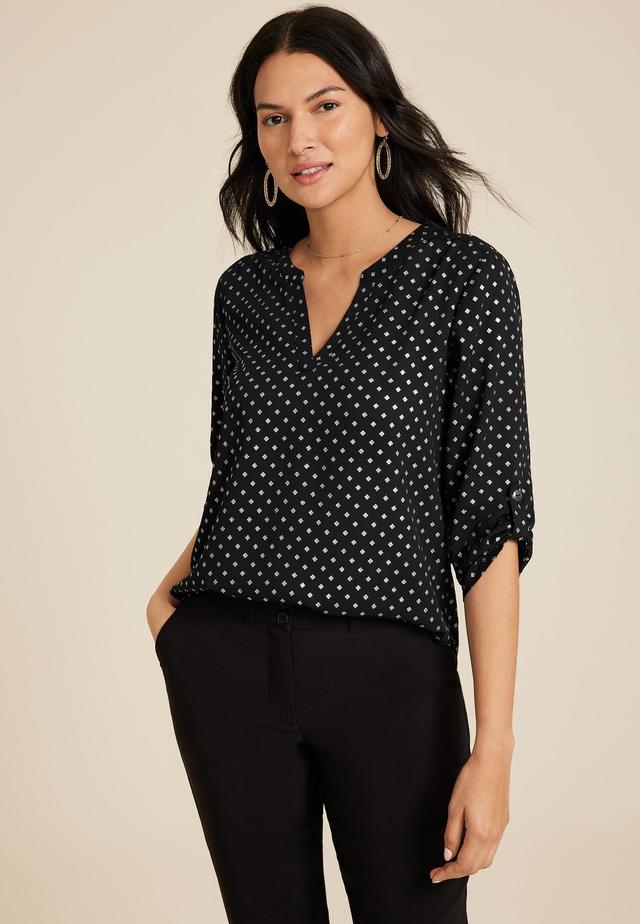 Atwood 3/4 Sleeve Popover Blouse Product Image