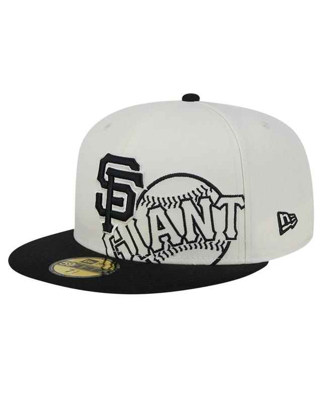 New Era Mens Cream San Francisco Giants Lonestar 59FIFTY Fitted Hat - Cream, Black Product Image