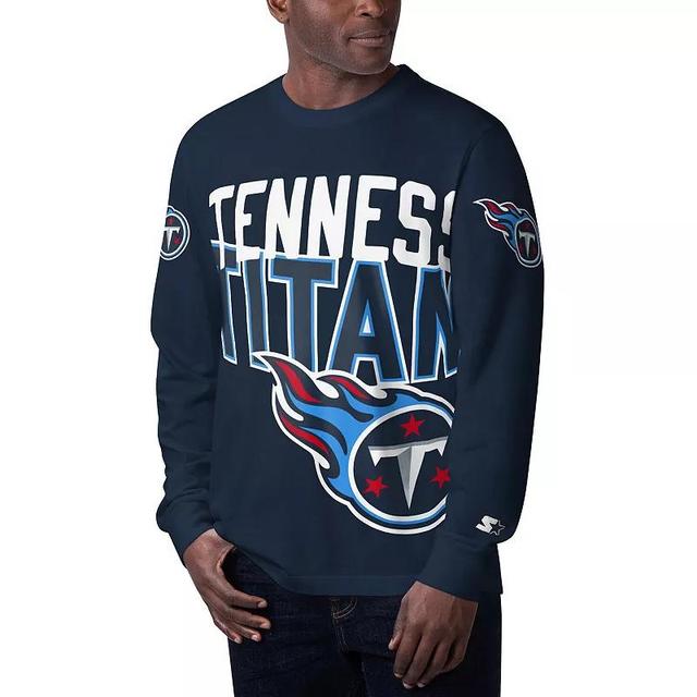 Mens Starter Tennessee Titans Clutch Hit Long Sleeve T-Shirt Blue Product Image