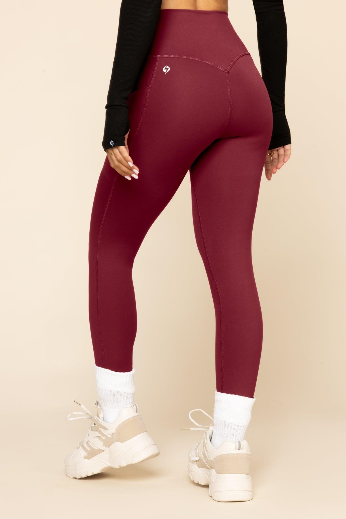 Supersculpt™ Leggings with Pockets - Crimson Product Image