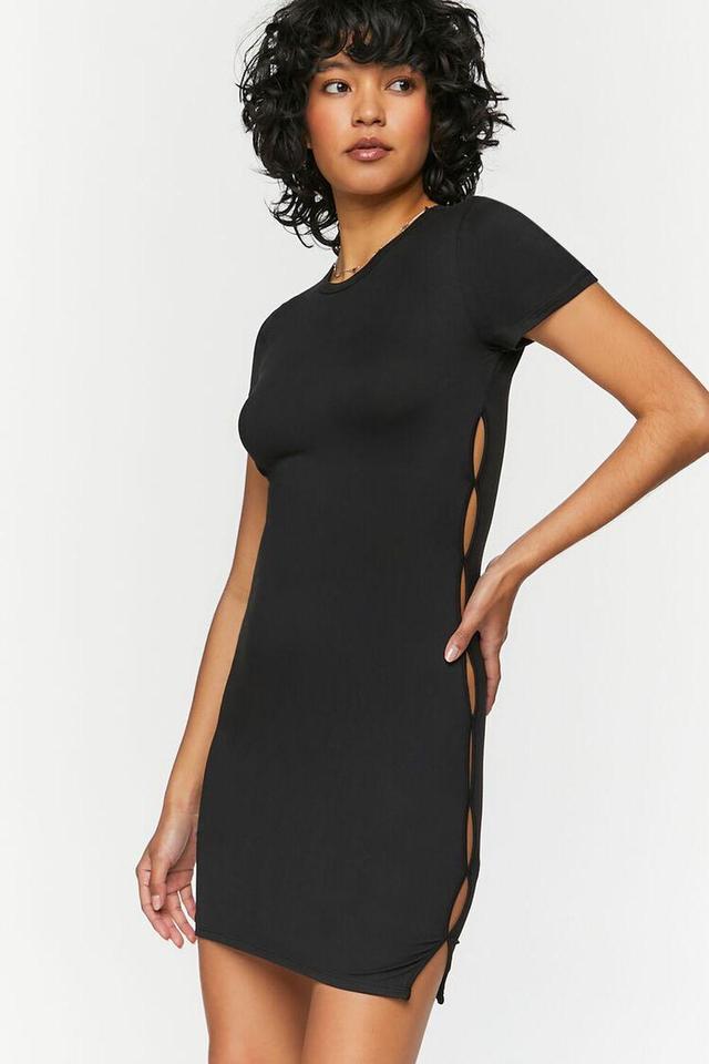 Short-Sleeve Cutout Mini Dress | Forever 21 Product Image